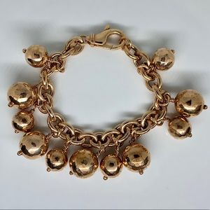 Milor Bronze Ball Charm Bracelet Italy Rose Gold